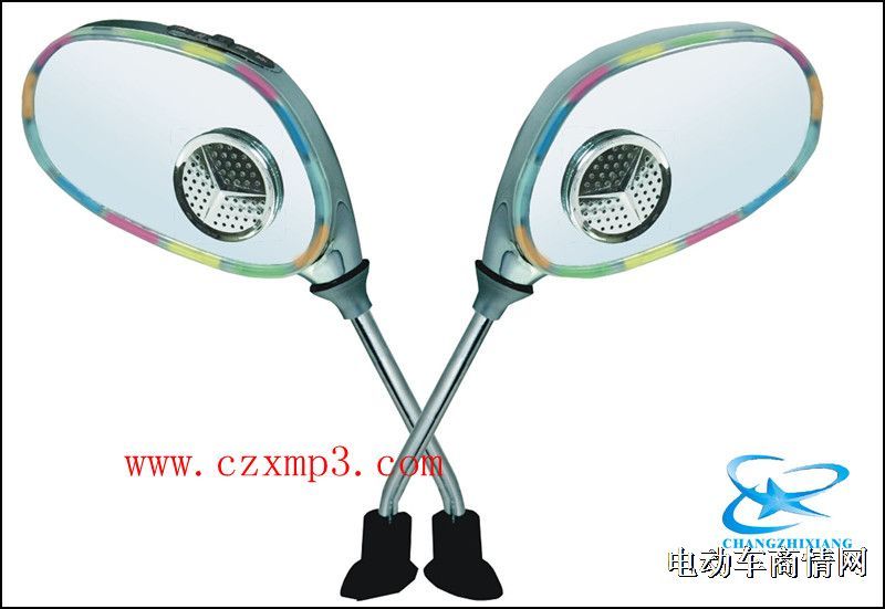 电动车新品带炫灯的后视镜音响招商中
